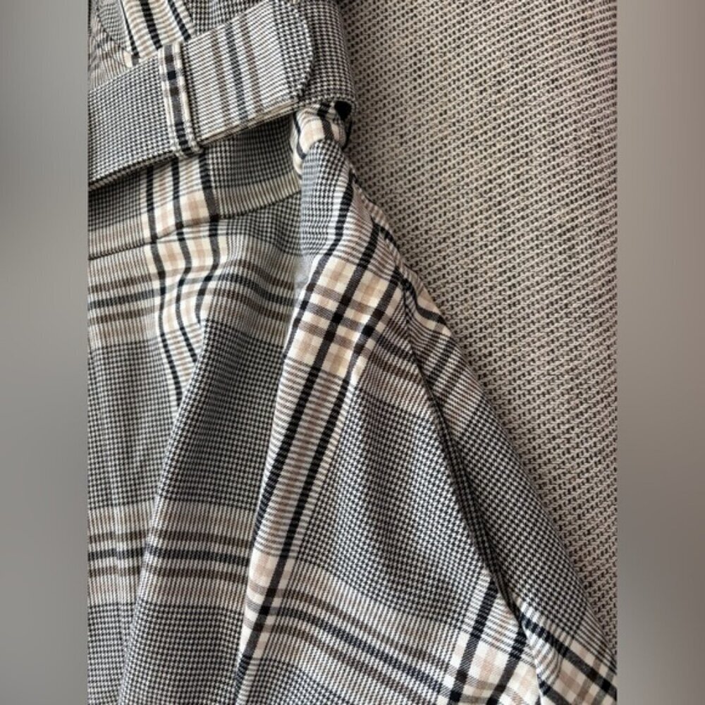 NEW Cara Cara Calypso Belt Midi Dress Raymond Plaid Gray Multi US 6 UK 10 - Picture 14 of 14